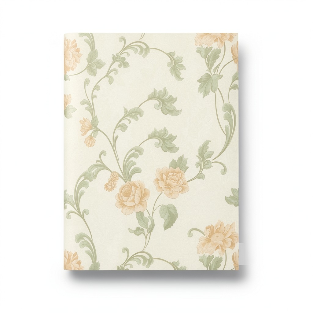 Italian Floral Wallpaper 10m x 0.73m Creamy Color, Model 56940