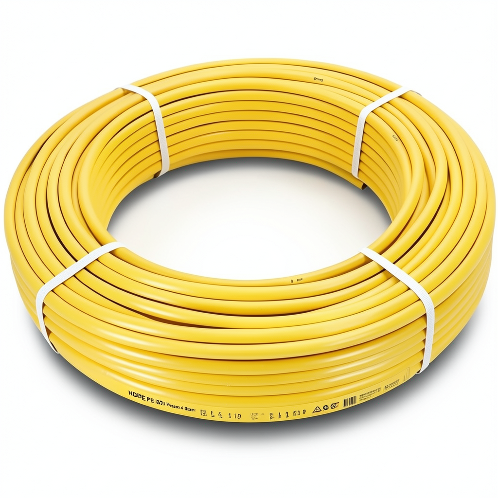 أنابيب HDPE PE 100 ضغط 4 بار قطر خارجي 125 مم سمك 3.1 مم لون أصفر | نيبروبلاست