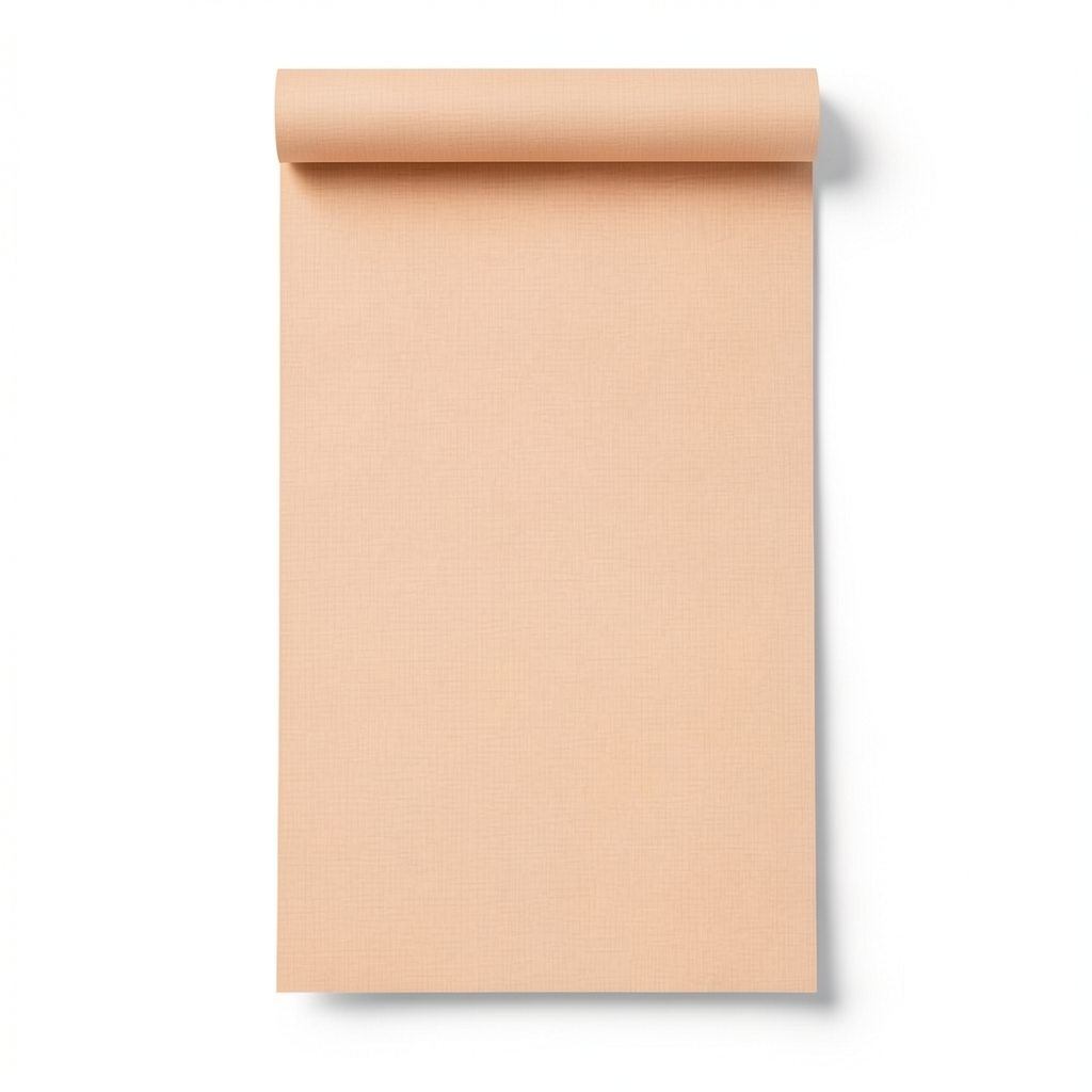 German Plain Wallpaper 10m x 0.53m Light Orange, Model 440881