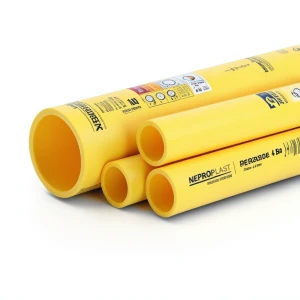 مواسير HDPE PE 100 ضغط 4 بار قطر خارجي 180 مم سمك 4.4 مم لون أصفر | نيبروبلاست