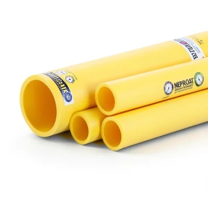 مواسير HDPE نيبروبلاست PE 80 ضغط 3.2 بار قطر خارجي 630 مم سمك 15.4 مم لون أصفر | نيبروبلاست