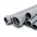 انابيب UPVC الوطنية ضغط 16 بار  قطر خارجي 200 مم سمك 11.9 مم لون رمادي