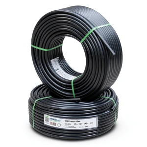 أنابيب HDPE PE 80 ضغط 10 بار قطر 25 مم سمك 1.9 مم لون أسود | نيبروبلاست