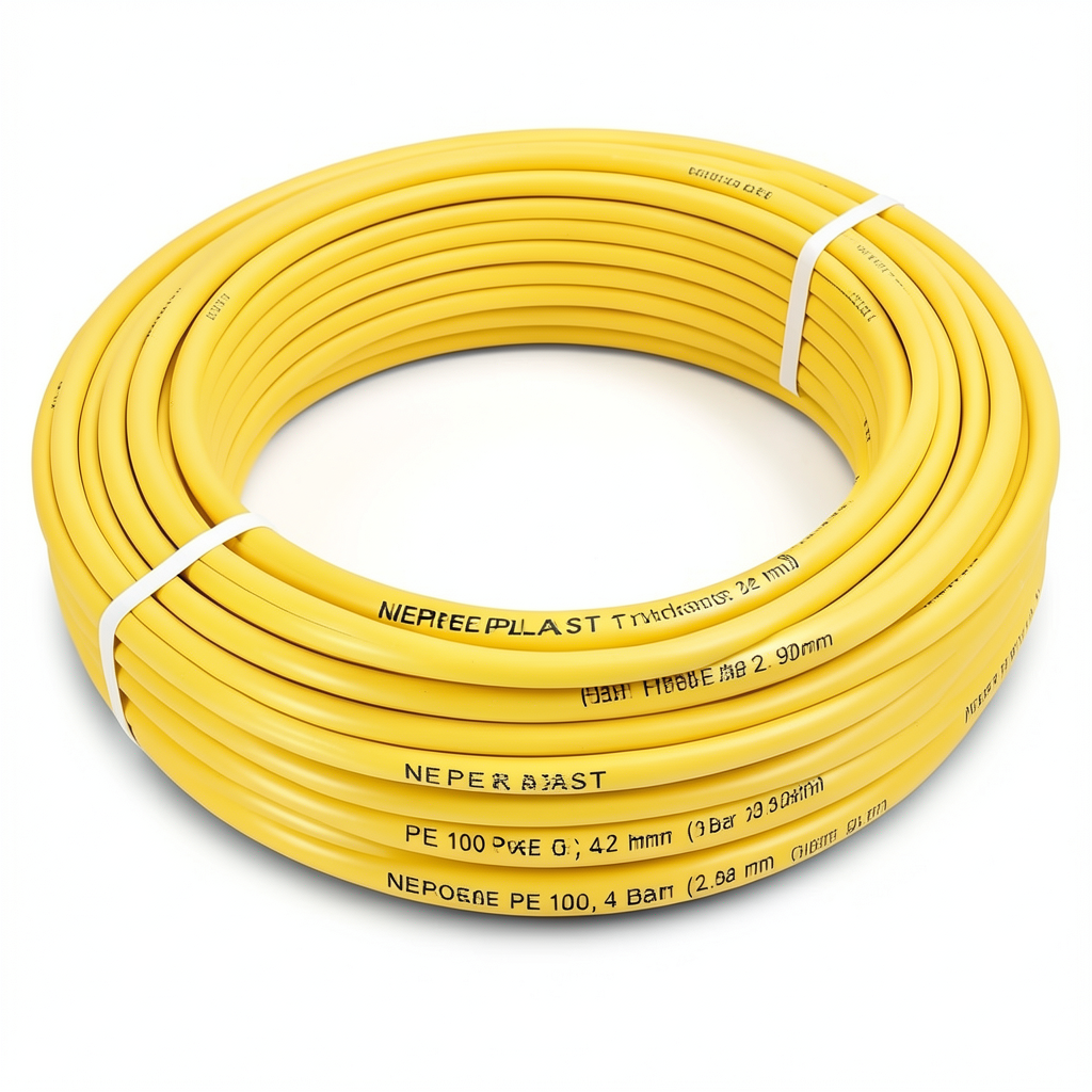 HDPE Pipes PE 100 Pressure 4 Bar Outside Diameter 90 mm Thickness 2.2 mm Yellow | NEPROPLAST