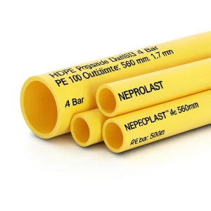 HDPE Pipes PE 100 Pressure 4 Bar Outside Diameter 560 mm Thickness 13.7 mm Yellow | NEPROPLAST