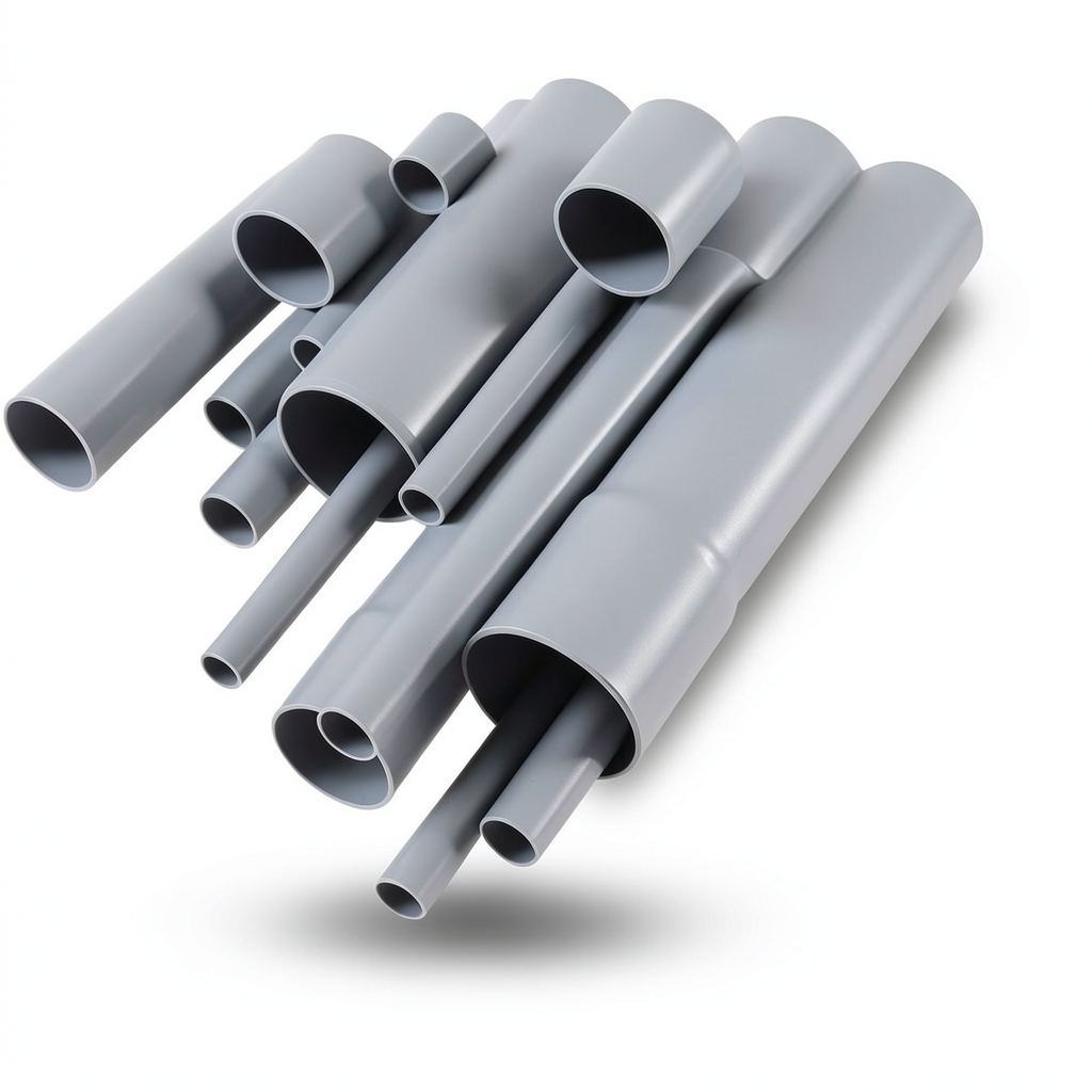 UPVC Pipes Nominal Pressure 2 Bar Outside Diameter 110 mm Thickness 1.8 mm Gray