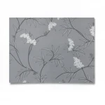 Wall decoration floral design, size 10 m x 0.53 m, gray color, model 33306