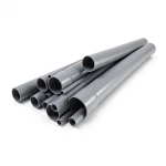 مواسير UPVC ضغط 2 بار قطر خارجي 125 مم سمك 1.8 مم لون رمادي