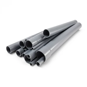 مواسير UPVC ضغط 2 بار قطر خارجي 125 مم سمك 1.8 مم لون رمادي