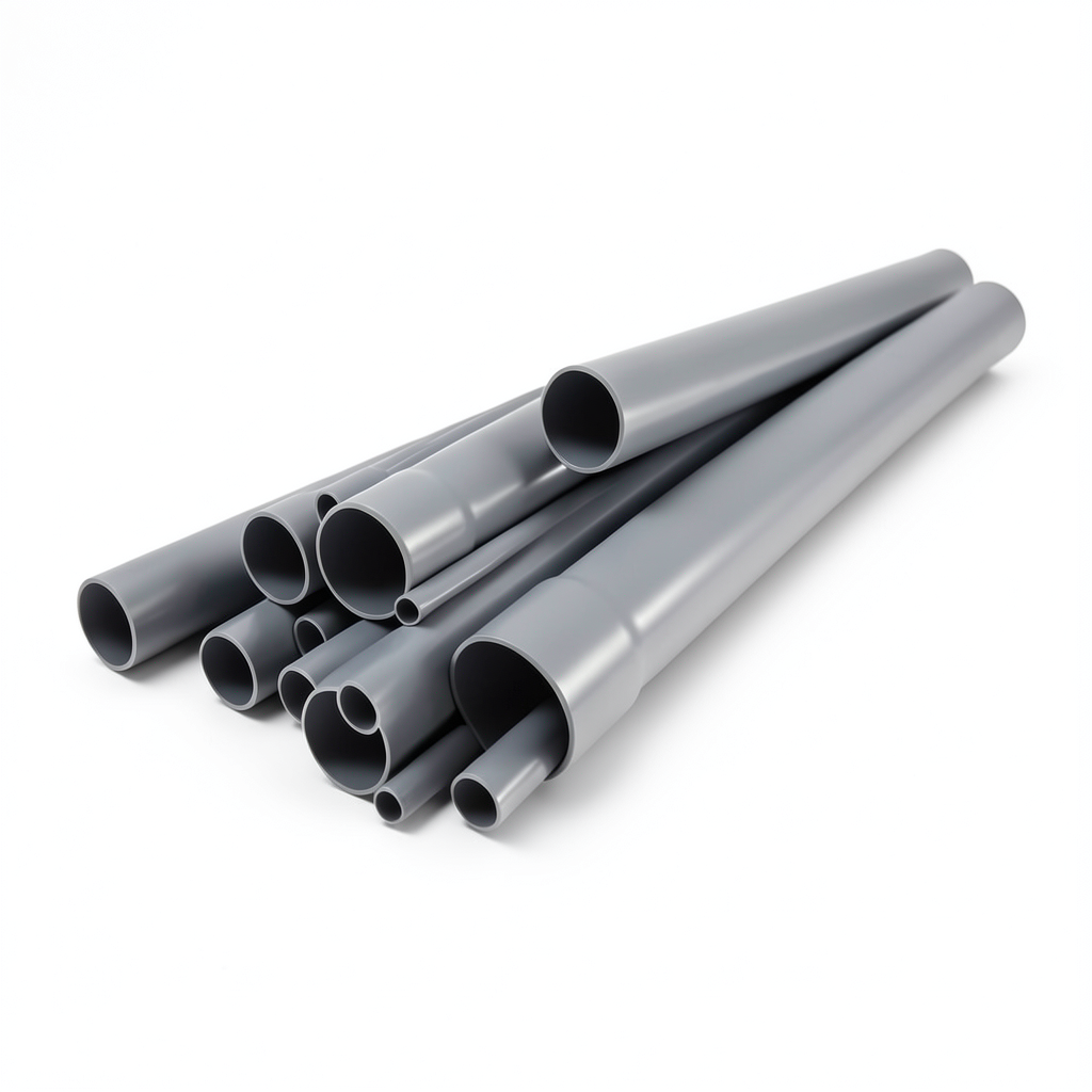 UPVC Pipes Nominal Pressure 2 Bar Outside Diameter 125 mm Thickness 1.8 mm Gray
