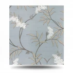 Wall decoration floral design, size 10 m x 0.53 m, gray color, model 33306