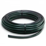 لفة أنابيب HDPE ضغط  15.9 بار [PE 63] قطر خارجي 125 مم  SDR 7.4  لون اسود مع خط اخضر | مصنع المنى