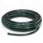 HDPE Plastic Coil Pipe  PN 15.9 Bar [PE 63] OD 160 mm  SDR 7.4  Color Black with Green Stripes | Almona Factory
