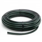 HDPE Plastic Coil Pipe  PN 3.9 Bar [PE 63] OD 63 mm  SDR 21  Color Black with Green Stripes | Almona Factory