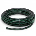 HDPE Plastic Coil Pipe  Nominal Pressure 3.9 Bar [PE 63] Outside Diameter 75 mm  SDR 21  Color Black with Green Stripes | Almona Factory