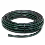 HDPE Plastic Coil Pipe  Nominal Pressure 3.9 Bar [PE 63] Outside Diameter 90 mm  SDR 21  Color Black with Green Stripes | Almona Factory