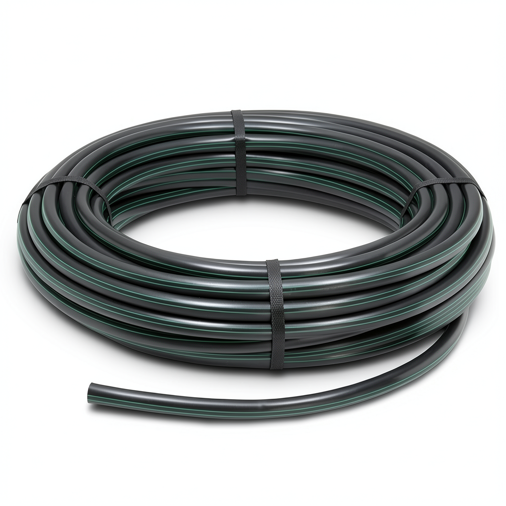 لفة أنابيب HDPE ضغط 16 بار PE 80 قطر خارجي 16 مم SDR 9 لون أسود