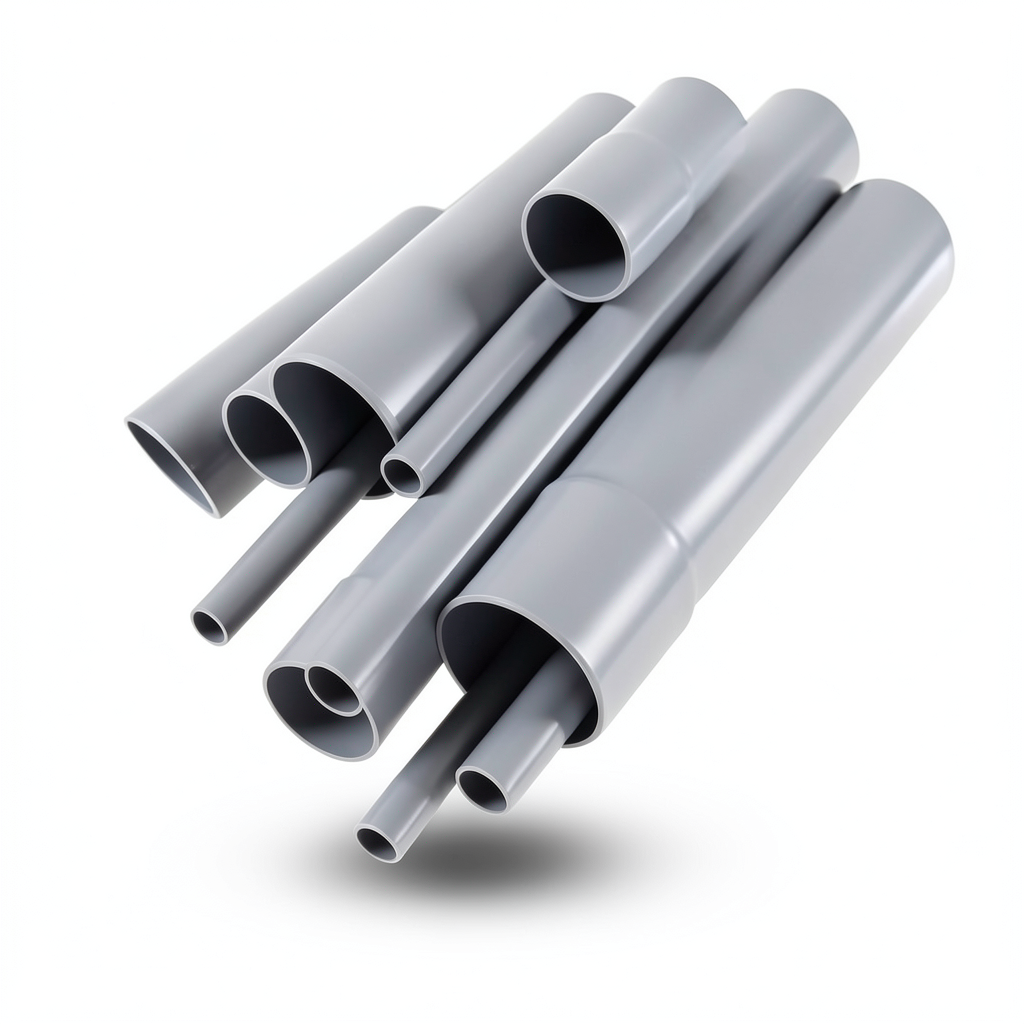 UPVC Pipes Nominal Pressure 4 Bar Outside Diameter 355 mm Thickness 7 mm Gray