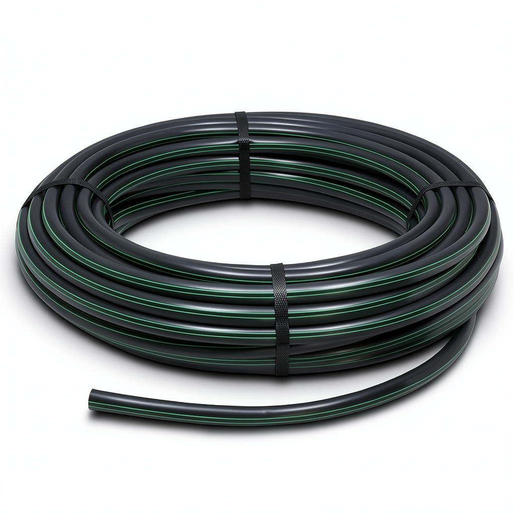 لفة أنابيب بلاستيك HDPE ضغط 16 بار [PE 80] قطر خارجي 32 مم SDR 9 لون أسود