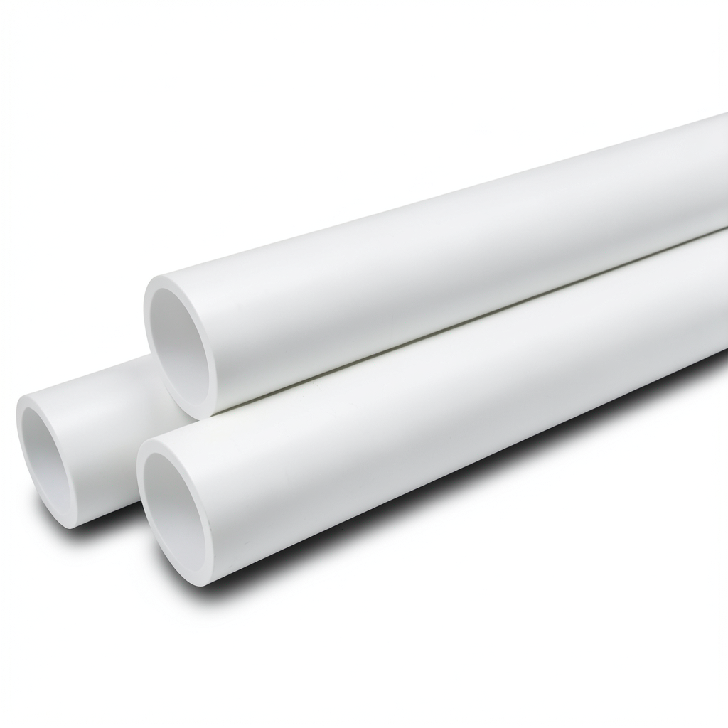 UPVC Pipes Drain Waste Vent 8 inch Thickness 8.18 mm White