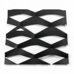 Hot Rolled (Black) Steel Expanded Metal Mesh  [Mazyoon] Thickness 1.4 mm Width 1.22 meter Length 2 meter | Bait Al Tatawor Company