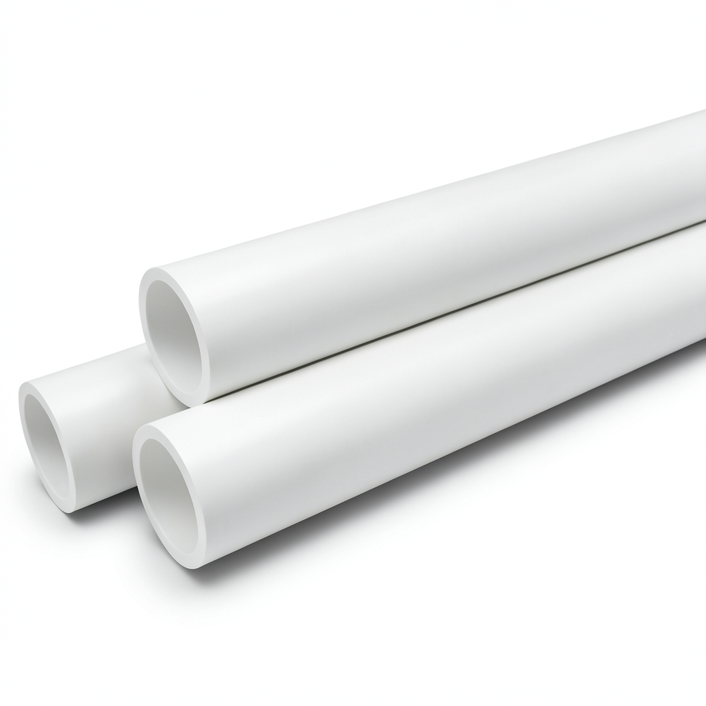 أنابيب ضغط UPVC مقاس ½1 إنش سمك 1.52 مم لون أبيض ضغط 8.6 بار
