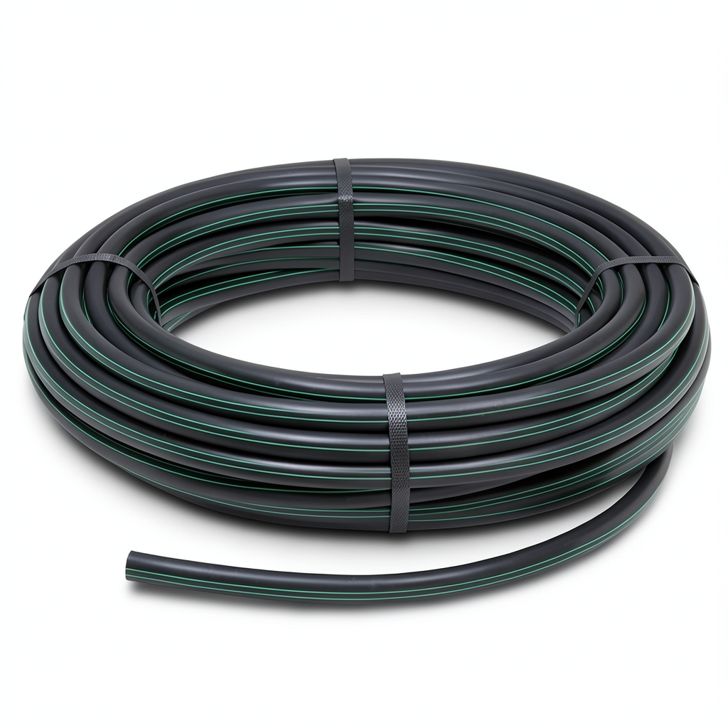 لفة أنابيب بلاستيك HDPE ضغط 16 بار [PE 80] قطر خارجي 32 مم SDR 9 لون أسود
