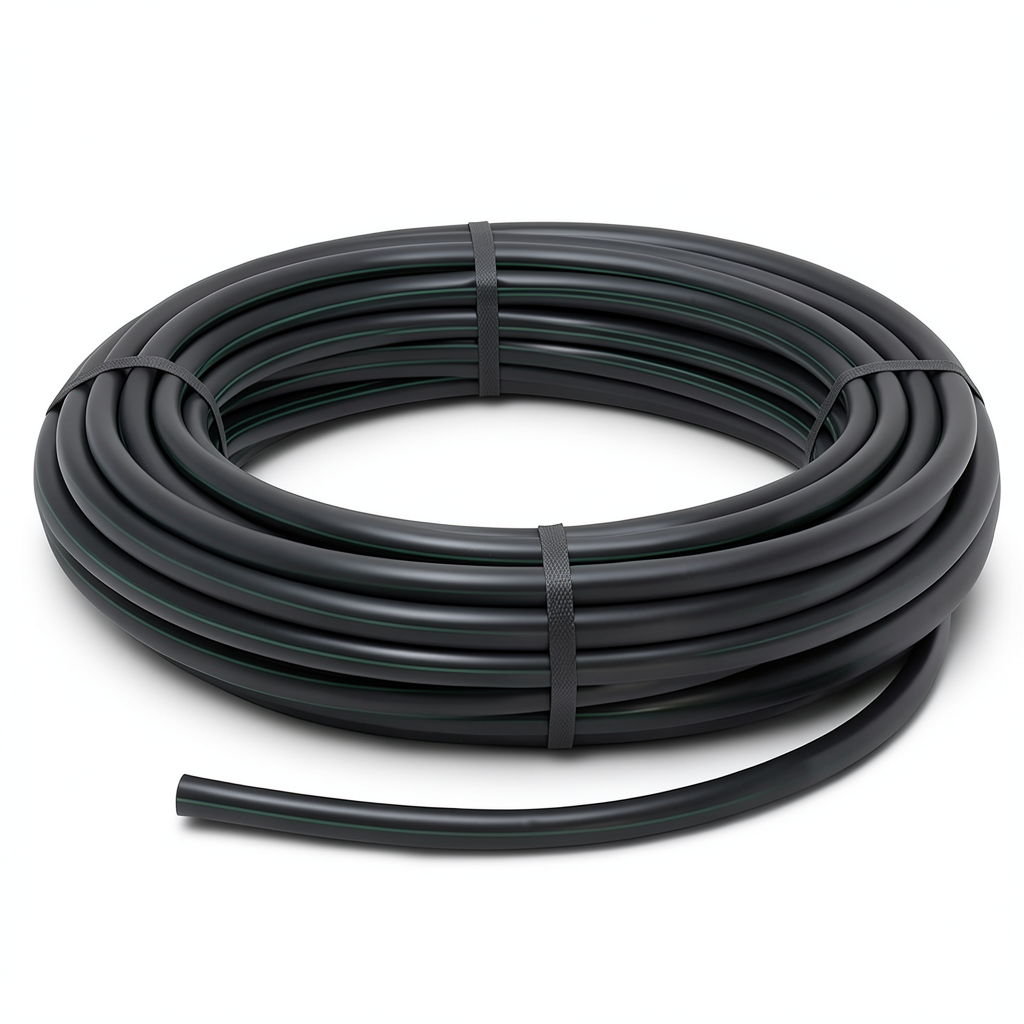 لفة أنابيب بلاستيك HDPE ضغط 16 بار [PE 80] قطر خارجي 75 مم SDR 9 لون أسود