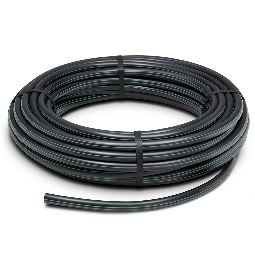 HDPE Polyethylene Plastic Coil Pipe 16 Bar Pressure PE 80 Outer Diameter 90 mm SDR 9 Black
