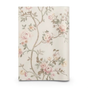 Italian Wallpaper Floral Design Light Beige, Size 10mx0.70m, Model 15001