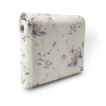 Italian Wall Covering Floral Design 10m x 1.06m Pale Beige