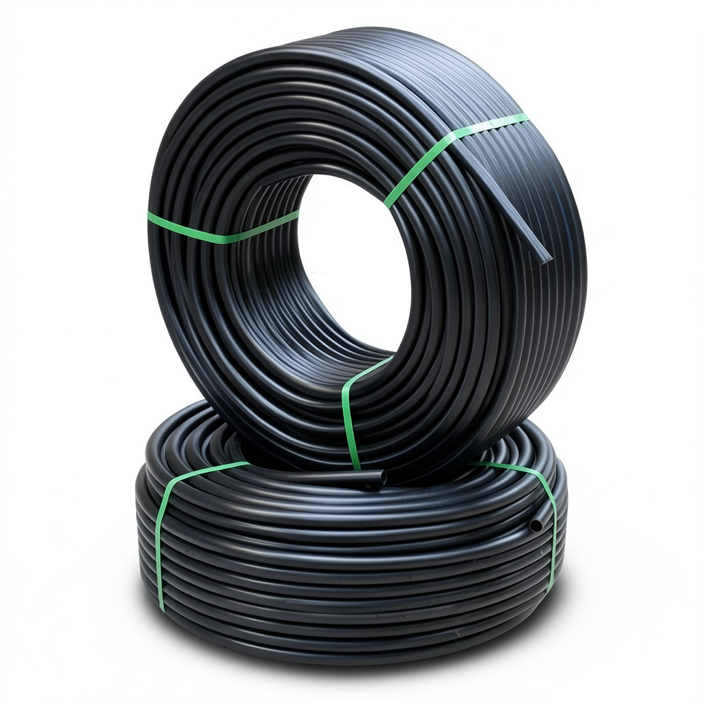 أنابيب HDPE PE 80 ضغط 3.2 بار قطر خارجي 125 مم سمك 3.1 مم لون اسود | نيبروبلاست