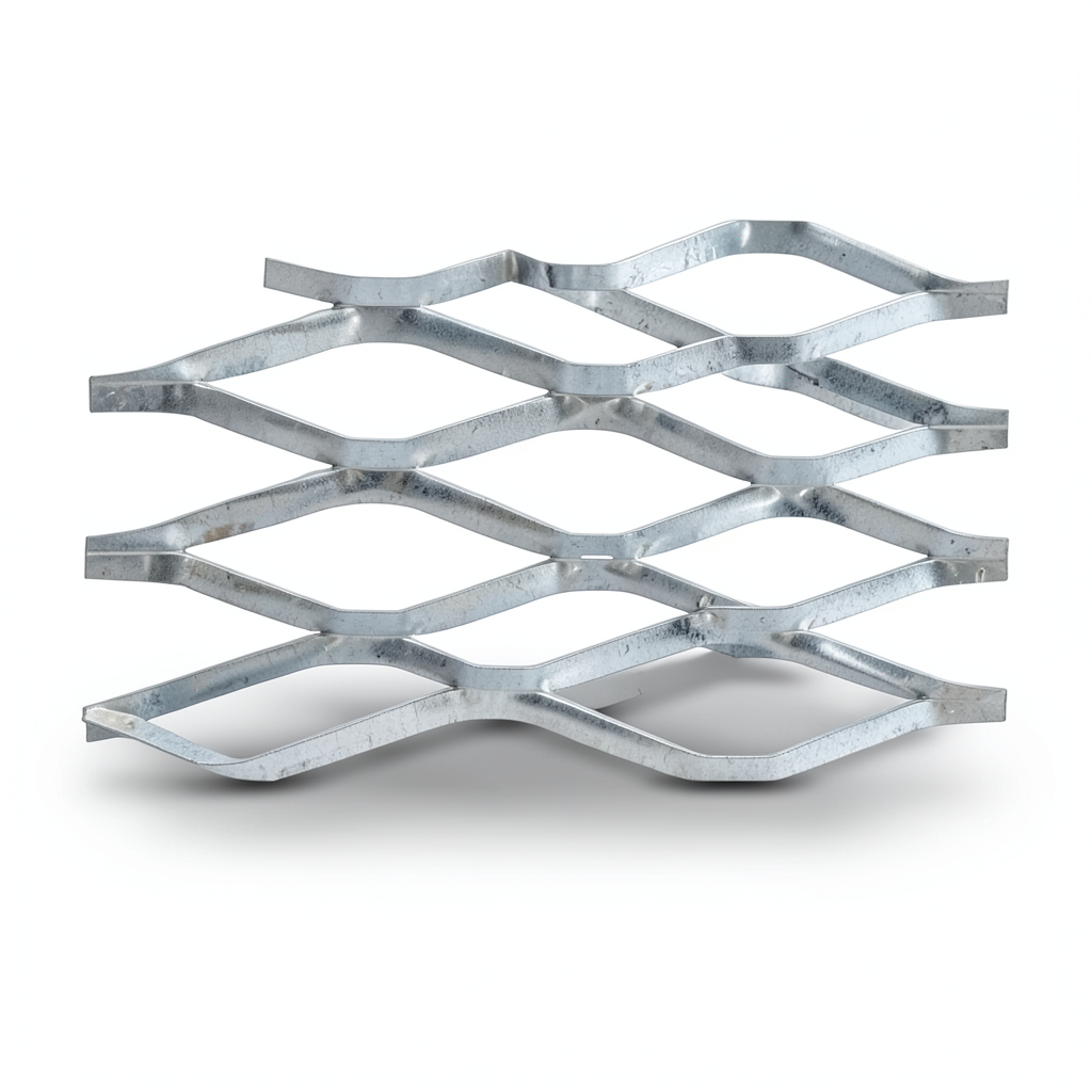 Galvanised Steel Expanded Metal Mesh Bahri 1.2 mm Thickness 2.44m Width 7m Length