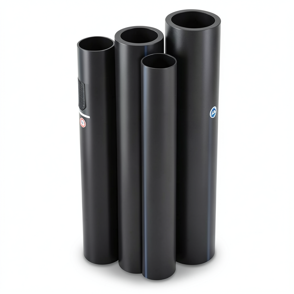 مواسير HDPE PE 100 ضغط 4 بار قطر خارجي 250 مم سمك 6.2 مم لون اسود | نيبروبلاست