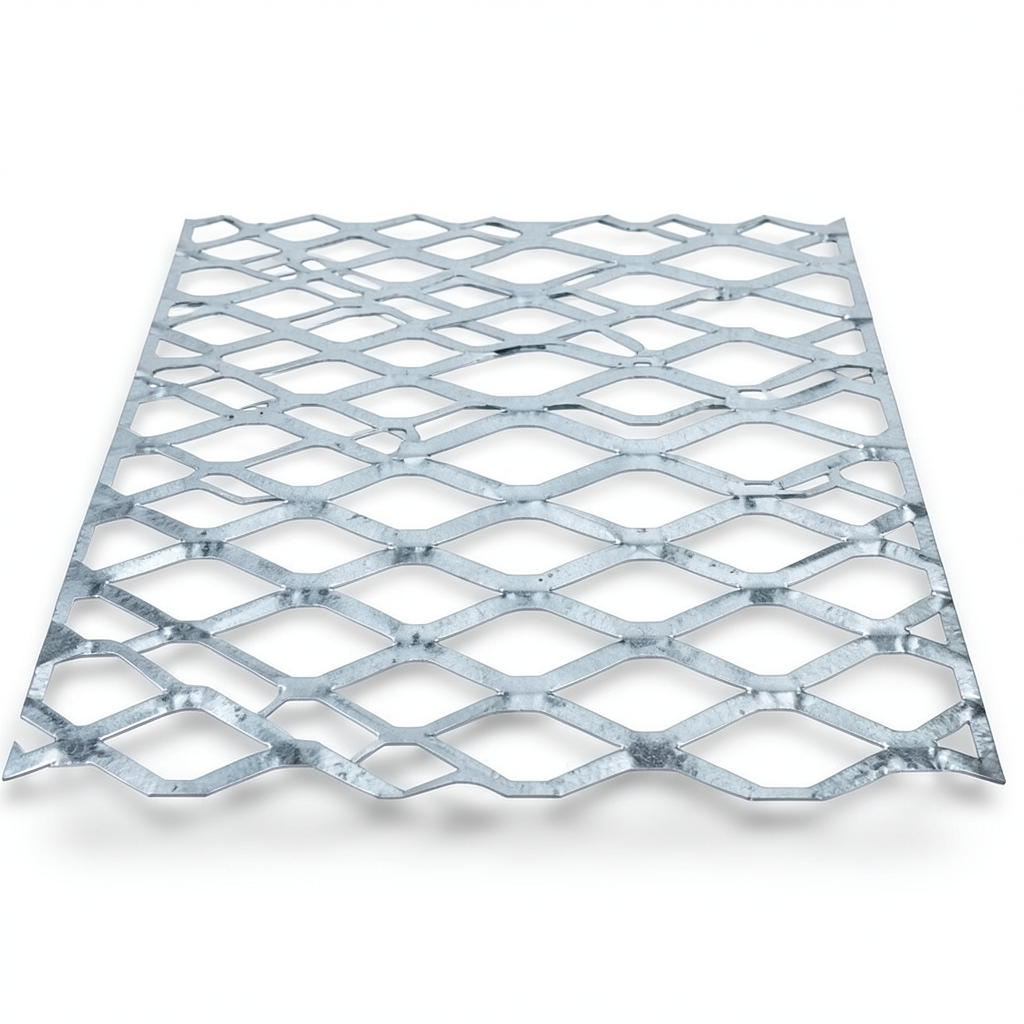 Galvanised Steel Expanded Metal Mesh Bahri Thickness 1.4 mm Width 2.44 m Length 7 m