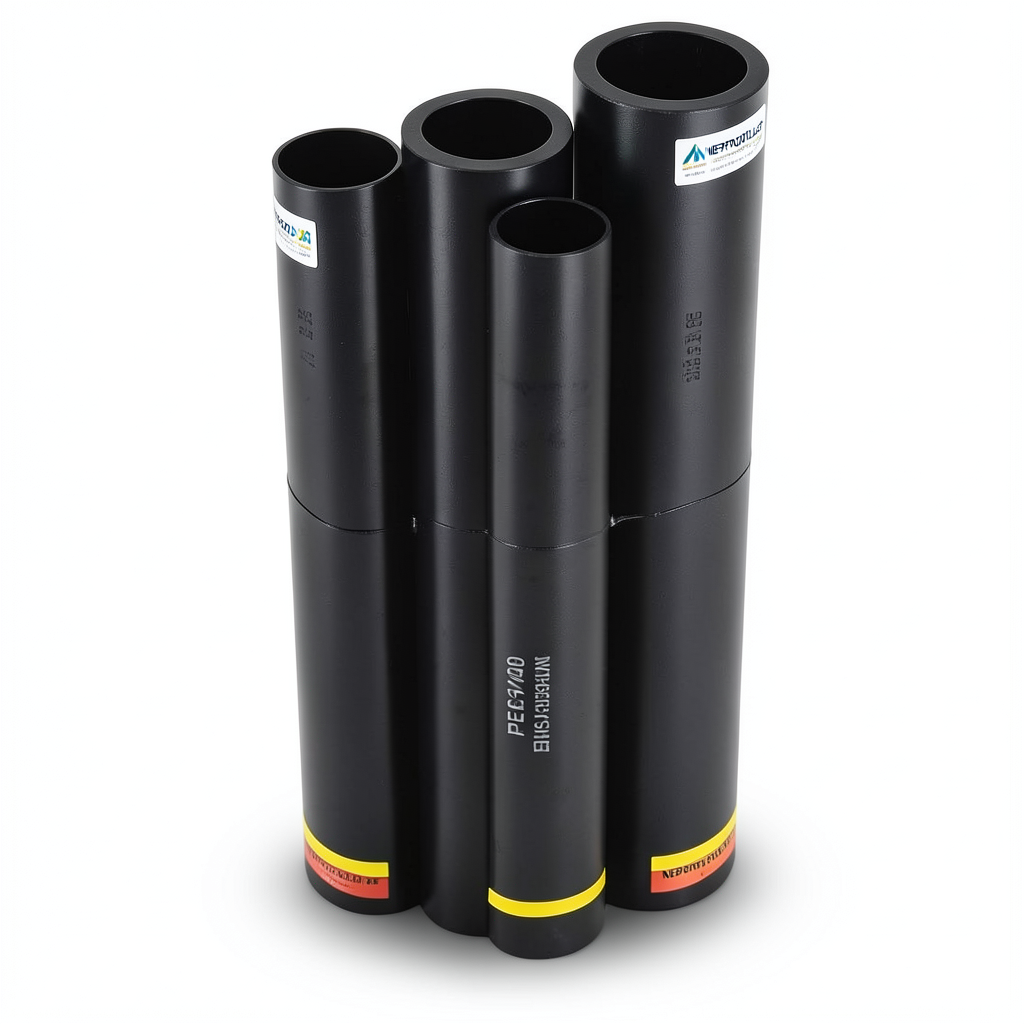 مواسير HDPE PE 100 ضغط 4 بار قطر خارجي 355 مم سمك 8.7 مم لون اسود | نيبروبلاست