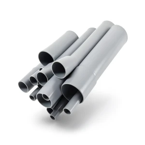 مواسير UPVC ضغط 2 بار قطر خارجي 225 مم سمك 1.8 مم لون رمادي