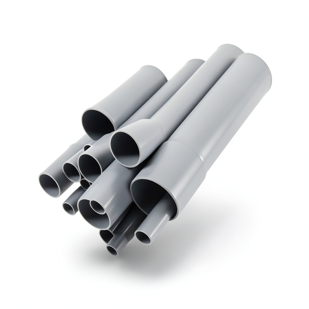 UPVC Pipes Nominal Pressure 2 Bar Outside Diameter 225 mm Thickness 1.8 mm Gray