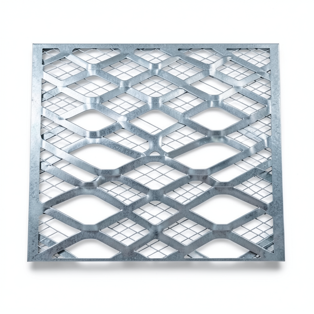 Galvanised Steel Expanded Metal Mesh Bahri 2.3 mm Thickness, 2.44 m Width, 6 m Length