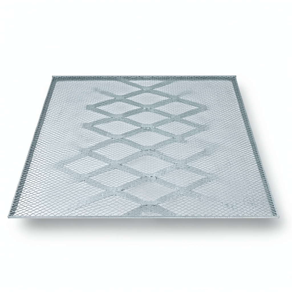 Galvanised Steel Expanded Metal Mesh Bahri Thickness 2.7 mm Width 2.44 m Length 7 m