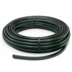 HDPE Plastic Coil Pipe  PN 3.9 Bar [PE 63] OD 110 mm  SDR 21  Color Black with Green Stripes | Almona Factory
