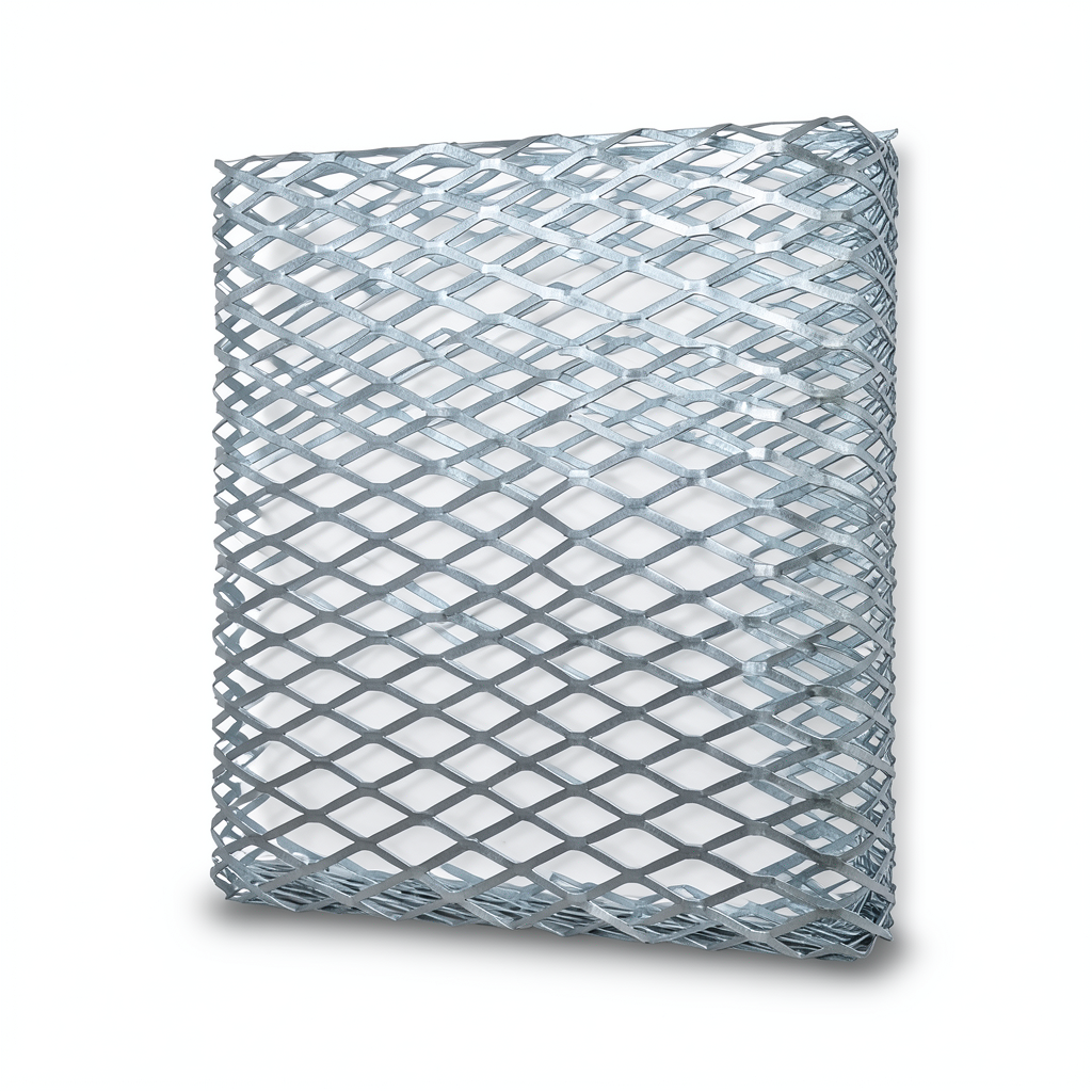 Galvanised Steel Expanded Metal Mesh Bahri 1.2 mm Thickness 2.44m Width 7m Length