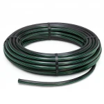 HDPE Plastic Coil Pipe  Nominal Pressure 6.2 Bar [PE 63] OD 20 mm  SDR 13.6  Color Black with Green Stripes | Almona Factory