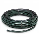 HDPE Plastic Coil Pipe  Nominal Pressure 6.2 Bar [PE 63] OD 25 mm  SDR 13.6  Color Black with Green Stripes | Almona Factory