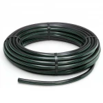 HDPE Plastic Coil Pipe  Nominal Pressure 6.2 Bar [PE 63] OD 40 mm  SDR 13.6  Color Black with Green Stripes | Almona Factory