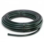 لفة أنابيب HDPE ضغط  6.2 بار [PE 63] قطر خارجي 140 مم  SDR 13.6  لون اسود مع خط اخضر | مصنع المنى