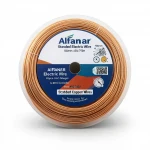 Alfanar Stranded Electric Wire 500mm 450/750 Voltage Rating, Copper Conductor 3.38mm Diameter, Heat Resistant PVC Insulated