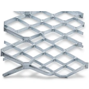 Galvanised Steel Expanded Metal Mesh Bahri Thickness 2.8 mm Width 2.44 m Length 1 m