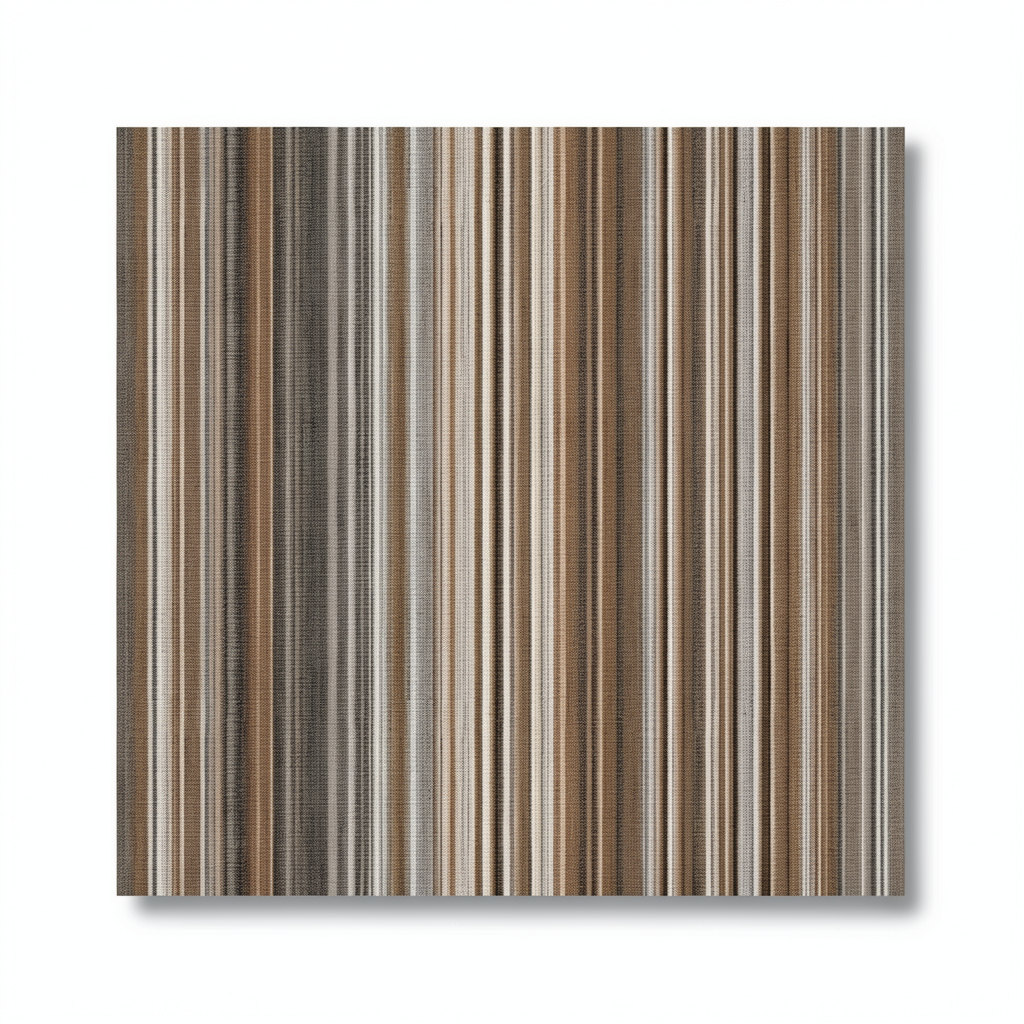 Italian Striped Wall Covering 10m x 0.53m, Brown Color