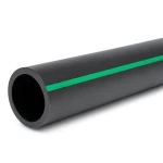 HDPE Polyethylene Pipe Nominal Pressure 12.5 Bar PE 80 OD 355 mm SDR 11 Black with Green Stripes